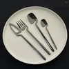 Flatware sets blauw 18/10 roestvrijstalen bestek lepel lepel messenset 4pcs servies servies servies bruiloft zilverwerk