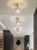 Luzes de teto Lâmpada de cristal corredor do corredor leve Varanda Bolcony Entrance Creative Cortão do Betra