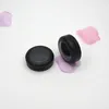 Garrafas de armazenamento 36mm de geada preto vazio Blusher Cosmético Caixa compacta Caixa de sombra plástica Caixa de tampa transparente Powder Recipiente