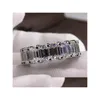 خواتم الزفاف Choucong العلامة التجارية فريدة من نوعها المجوهرات 925 Sterling Sier Princess Cut White Topaz Cz Gemstones Edernity Women E DHVQB