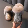 Sneakers Inverno Ragazze Stivali da neve Pelle Leopardo Caldo Peluche Bambini Moda Todder Bambini EU 21 30 230106