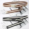 Belts Fashion Unisex Nylon Canvas Belt Double Square Buckle Waist For Student Korea Style Striped Jeans Causal Wasitband