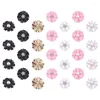 Dekorativa blommor utsmyckningar hartshantverk Flatback Cabochonsrhinestone -knappar Fall Flowermetal Rhinestones Pearl Flatbacks Flatkawaii