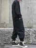 Men's Pants Fashion Casual 2023 Autumn Winter Large Dark Black Japanese Wide Leg Tight Capris