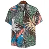 Men's Casual Shirts Floral Leaf Plus Size Hawaiian Shirt Aloha Hip Hop Women's Blouses Party Holiday Trip Streetwear Tops