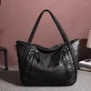 Evening Bags WxfbBaby Drop Ship Soft Leather Handbags Ladies Big Small Black Single Shoulder Messenger Bag Meeting Working 2023