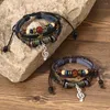 Очарование браслеты винтажные тканые дела DIY Set Bracelet для мужчин многослойный из нержавеющей стали веревка ретро-ювелирные аксессуары Оптовые подарок