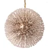 Pendant Lamps Light Luxury Lighting American Simple Dandelion Crystal Copper Chandelier Cloakroom Entrance Children's Bed Bedroom Lamp