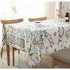 Table Cloth Europe Linen Cotton Letter Printed Tower Map Tablecloth Lace Edge Rectangular Christmas Manteles Para Mesa