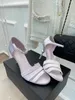 Slippers 2023 Ранняя весна Новая сексуальная жемчужная каблука высокая каблука Сандалии классический универсальный дизайн