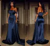 Simple Plus Size Mermaid Evening Dresses Off Shoulder Satin Floor Length Formal Evening Party Second Reception Birthday Engagement Pageant Gowns Dress