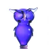 Tobaksglasrör Owl Style 11cm flerfärgat Dab Straw Spoon Pipe för vattenpipa Rigs vattenbongar