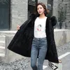 여자 트렌치 코트 여성의 겨울 패딩 재킷 파카 따뜻한 캐주얼 파카 옷 긴 재킷 여성 2023 후드 여성 양모 라이너