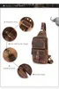 Torby w talii mężczyźni grubia szalona skóra konia Vintage Crossbody Projek