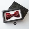 Bow Ties Men's Male Original Wedding Groom Groomsman Annual Meeting Heartbeat Heart Love Red Gradient Texture Tie