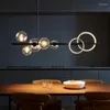 Pendellampor glasbelysning magisk böna hängande lampa retro led hanglamp armatur vardagsrum mat kök modern svart glans