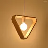 Lampade a sospensione 3 modelli Modern Wood Lights Lampada creativa Art Lighting Apparecchio Lampara Colgante per camera da letto Hanglampen Lampe