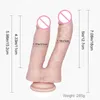 Sex Toy Godes Le même pénis en silicone liquide lesbienne double tête gay jouet portable