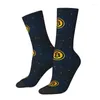 Men's Socks Digital Art Currency Men Women Crew Unisex Fashion 3D Printing Cryptocurrency Btc Blockchain Geek Dress