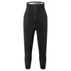 Women's Shapers Women's Abdomen Control Hip-Lifting Sweat Pants Sauna Beam High Waist Body Fitness Breasted Three-Point/Five Point