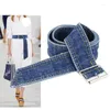 Ceintures 2023 Mode Femmes Ceinture Denim Décoration Bandes de papier Chemises Robe Cowboy Femmes Cummerbund