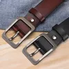 Belts Classic Mens Business Leisure Fashion Metel Pin Buckle Leather Midje Strap Yuppie Jeans Accessories 3.8cm Cinto Office