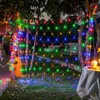 Cuerdas 4mx6m LED Net Cortina Malla Fairy String Light Decoración navideña Año 2023 Luces al aire libre Garland Street 1.5x1.5m