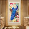 Paintings Diy Peacock Diamond Painting 5D Animal Home Decoration Embroidery Cross Stitch Gift For Friends Dh0339 Drop Delivery Garde Dhrwp