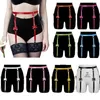 Riemen fetisj kousen kousenbanden rok lederen harnas voor vrouwen sexy lingerie punk gotische stijl jurk dans dans rave kleren jagering riem