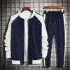 Hommes survêtements marque ensembles décontracté hommes survêtement 2 pièces ensemble 2023 printemps automne veste pantalon mode sport costume Streetwear Hip Ho