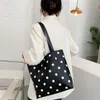 Abendtaschen Polka Dot PU Leder Einfach Einkaufen für Frauen 2023 Koreanische Mode Schulter Damen Reisehandtaschen Geldbörsen