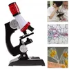 New Microscope Kit Lab 100x-1200x Home School Towers Toy Toy for Kids Machifier أفضل هدية عيد الميلاد