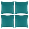 Pillow Case Pack Of 4 Outdoor Waterproof Throw Covers Decorative Garden Cushion Cases Square Pillowcases 18 X Inches