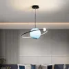 ペンダントランプ子供用寝室のリビングルームレストランのためのクリエイティブプラネットライトモダンな導かれたシャンデリアの家の装飾照明器具