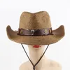 Berets Straw Cowboy Hat Couple Sunscreen Shapeable Unisex Hats Travel Rodeo Beach Outdoor