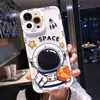 Doux Astronaute Mignon étuis pour iphone 14 13 12 11 Pro Max X Xs XR Max 7 8 Plus SE Antichoc Silicone Couverture Transparente