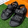 Sandals P84 Style Beach Shoes Men's Summer Flat Bottom Buckle Home Comfortable Wear-resistant Tide