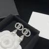 2022 New crystal white resin Pendant Charm Earrings aretes orecchini Women's wedding party brand designer jewelry with box