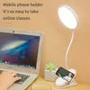 Lampes de table lampe à LED USB Rechargeable Protection des yeux bureau chambre chevet veilleuse pliable lecture alimenté par batterie