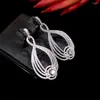 Stud Earrings ASNORA Fashion Geometric Long Drop For Women European Style Party Exaggerated Jewelry 00777