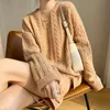 Women's Two Piece Pants Autumn and Winter Loose Casual Knitted Sweater Solid Color Suit 230106