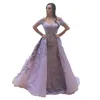 2023 Вечерние платья носите русалку с плеча 3D цветочные цветы.