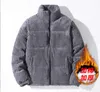 Jaqueta de inverno da moda Homens parkas grossos de rua de rua quentes de rua masculino colar de colarinho de cor sólida com zíper fora