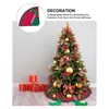 زينة عيد الميلاد 120 سم جميلة تنورة شجرة حمراء جولة قزم القدم حصيرة حصيرة حماية الأرضية لديكور منزل الحفل عيد الميلاد