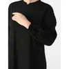 Roupas étnicas O-colarinho vintage Black Muslim abayas para mulheres de manga longa design de bordados maxi maxi manto diariamente mais recente 2023