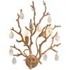 Wall Lamps Original Crystal Light Post-Morden Unique Branch All Copper Bed Room Night Stand Living Background Hallway