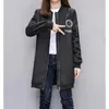 Women's Jackets Autumn Baseball Uniform Fat Sister Medium And Long Loose Thin Tooling Cardigan Jacket Style