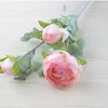 Decorative Flowers 3 Small Dew Lotus Simulation Home Decoration Flower Victoria Rose Wedding Living Room Table