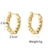 Hoop Earrings BUY Gold/Silver Color Geometric Copper Beads For Elegant Women Wholesale Party Jewelry