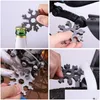Autres outils à main 18 fonctions Snowflake Pocket Hike Camp Portable Mtipurposer Survive Outdoor Openers Mti Spanne Hex Wrench Vt1934 Dr Dhpzf